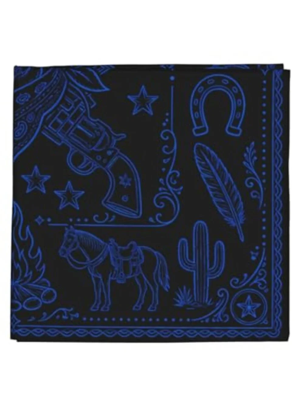 Western Skull Head Scarf Like Silk Satin Headscarf 22